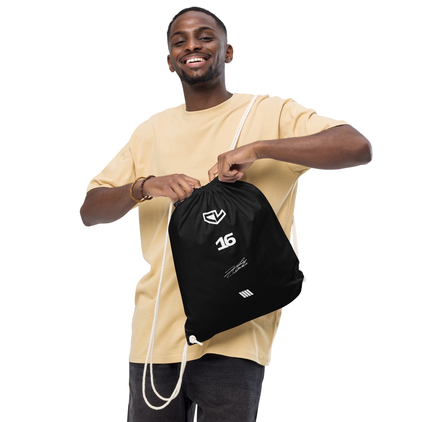 Charles Leclerc Organic cotton drawstring bag