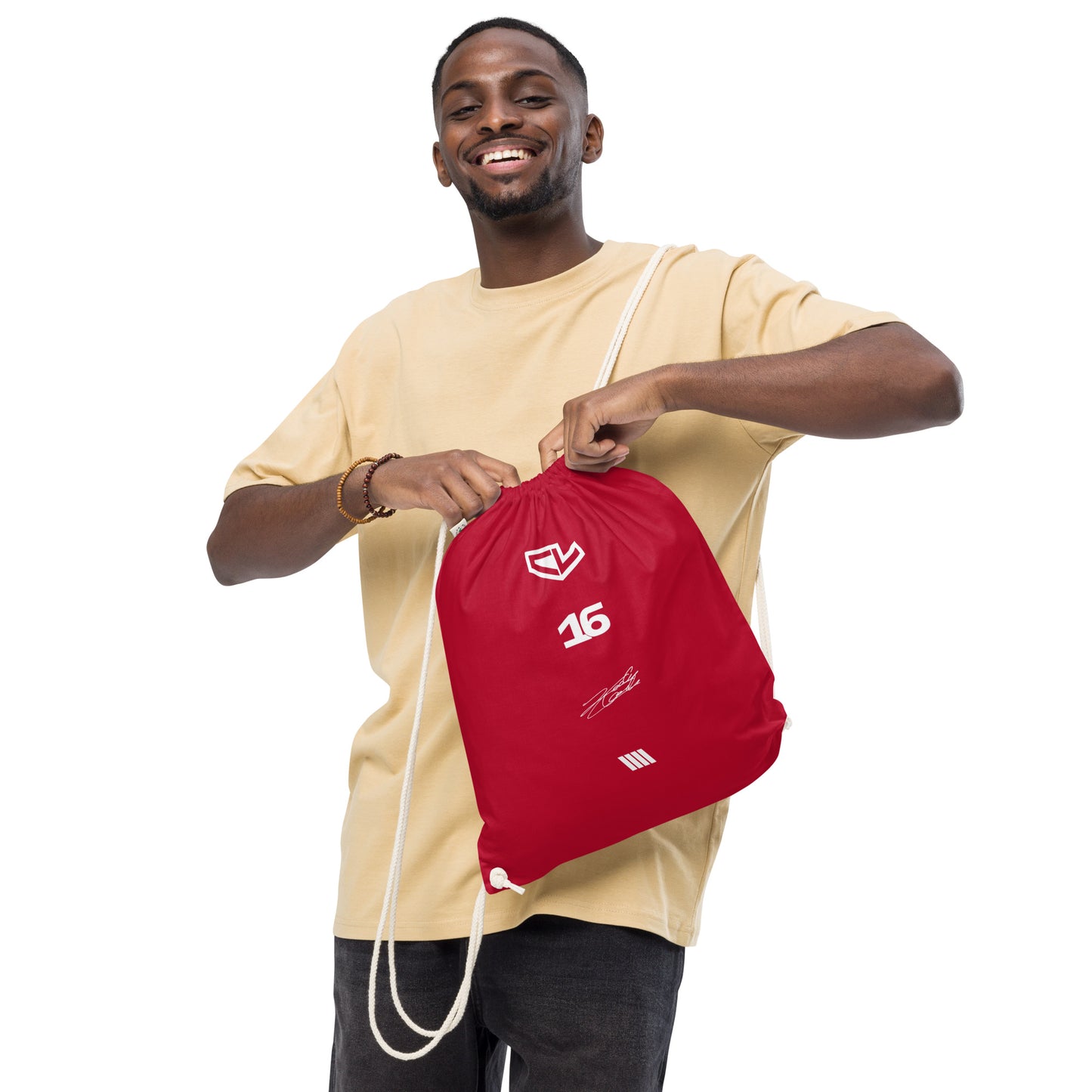 Charles Leclerc Organic cotton drawstring bag